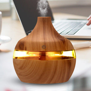 Wood Grain Essential Oil Aromatherapy Diffuser - Airpurifier & Humidifier